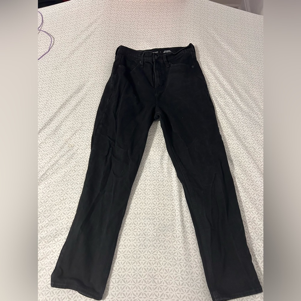 Old navy straight leg black pants super high rises